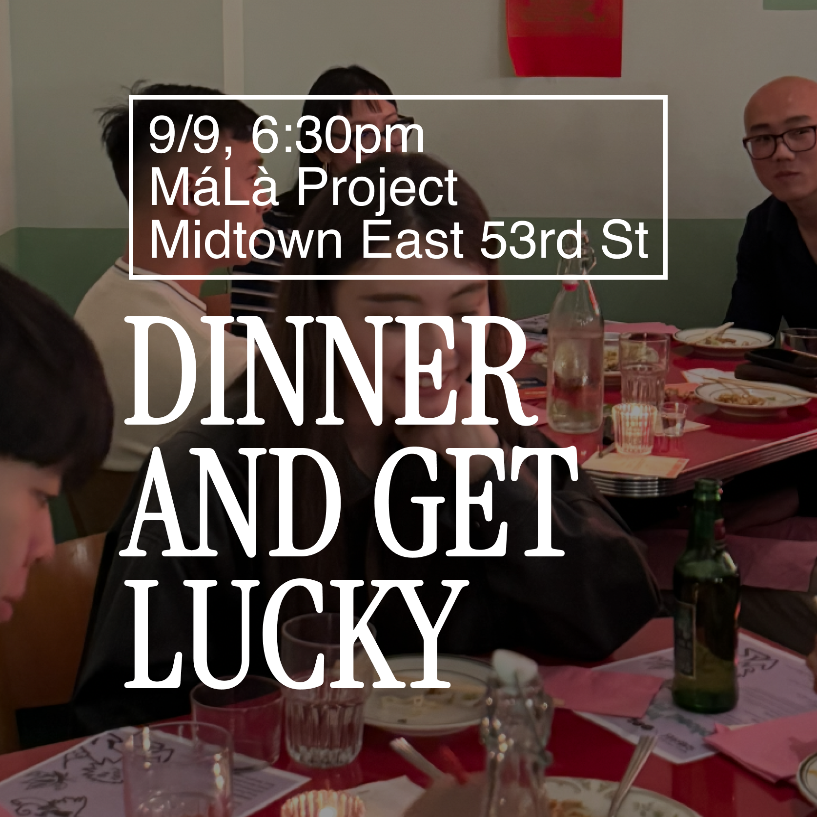Event image for Speed Dating Dinner at Mala Midtown in New York