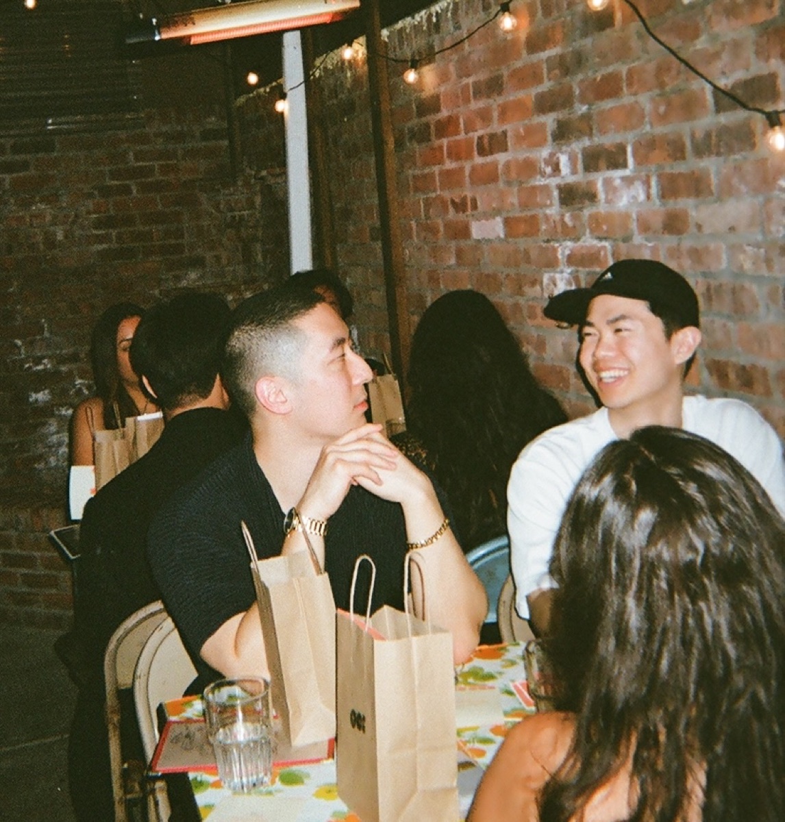 A candid supper club dinner moment
